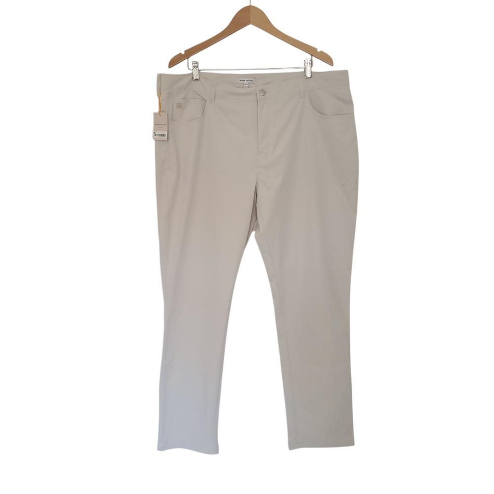 Peter Millar eb66 Performance Five-Pocket Pant Sz 42x32 Stone Beige Golf READ‎